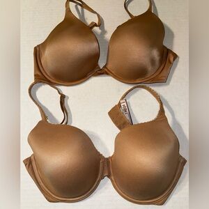 LOT OF Victoria’s Secret 34DD Perfect Coverage Lightly Lined Bra Nude